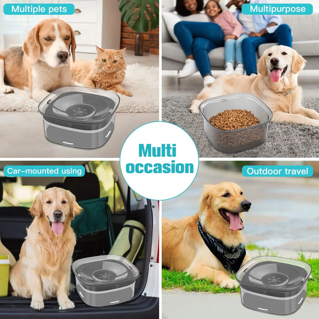 2 Liters Smidig och funktionell Antispillskål för hund!